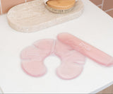 Bundle styled on bathroom counter